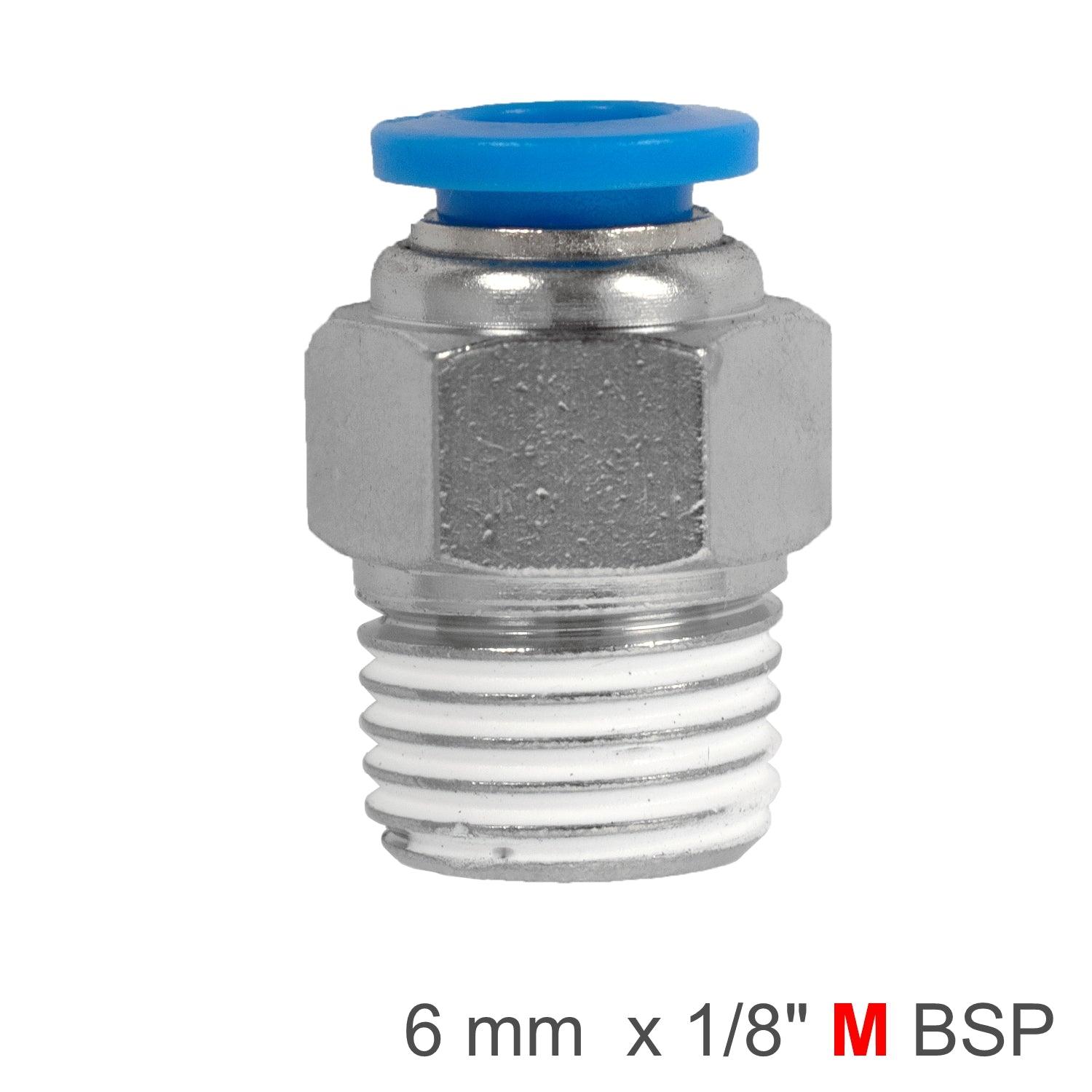 Pu Hose Fitting Straight Stud 6 Mm 1/8 M - Livestainable.co.za