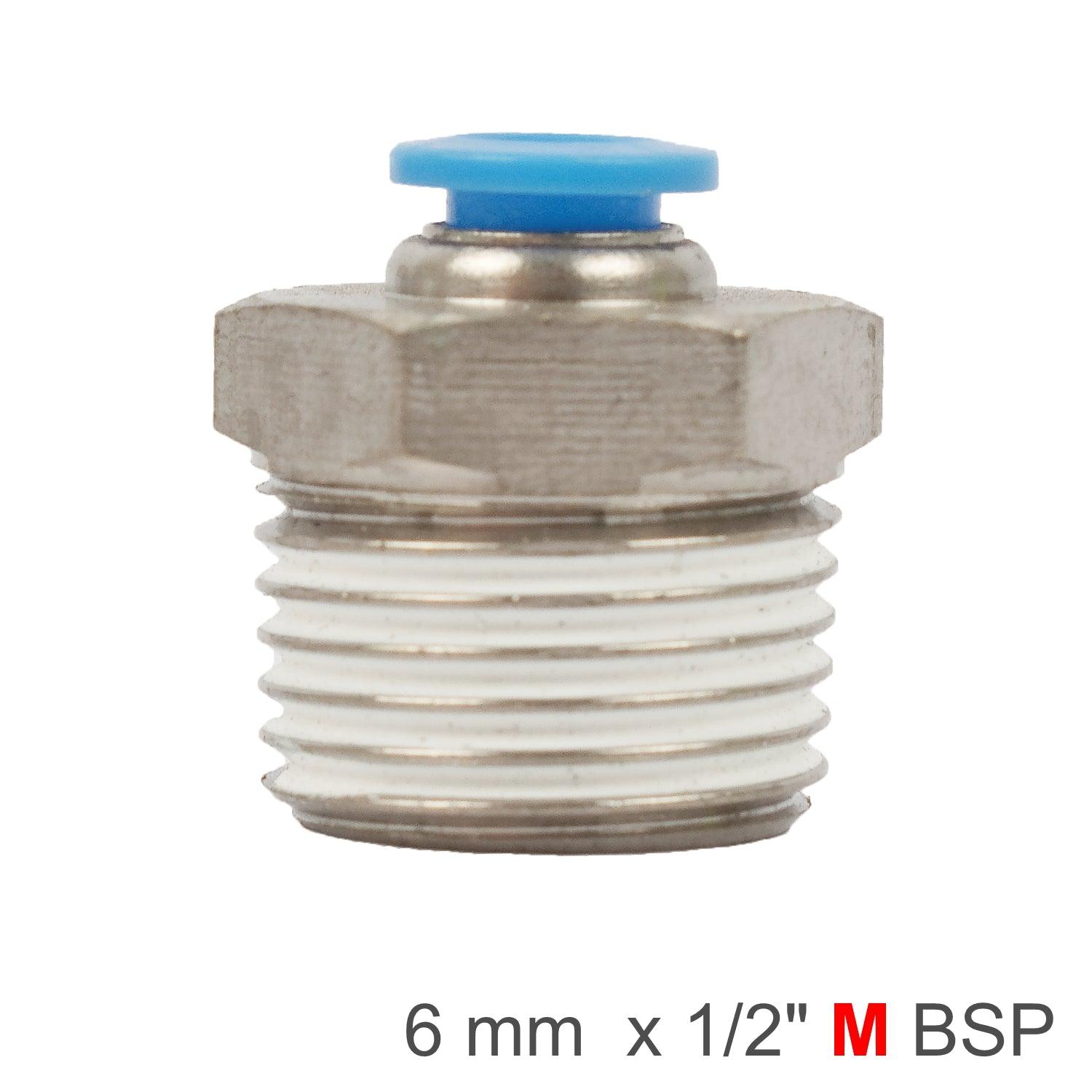 Pu Hose Fitting Straight Stud 6 Mm 1/2 M - Livestainable.co.za