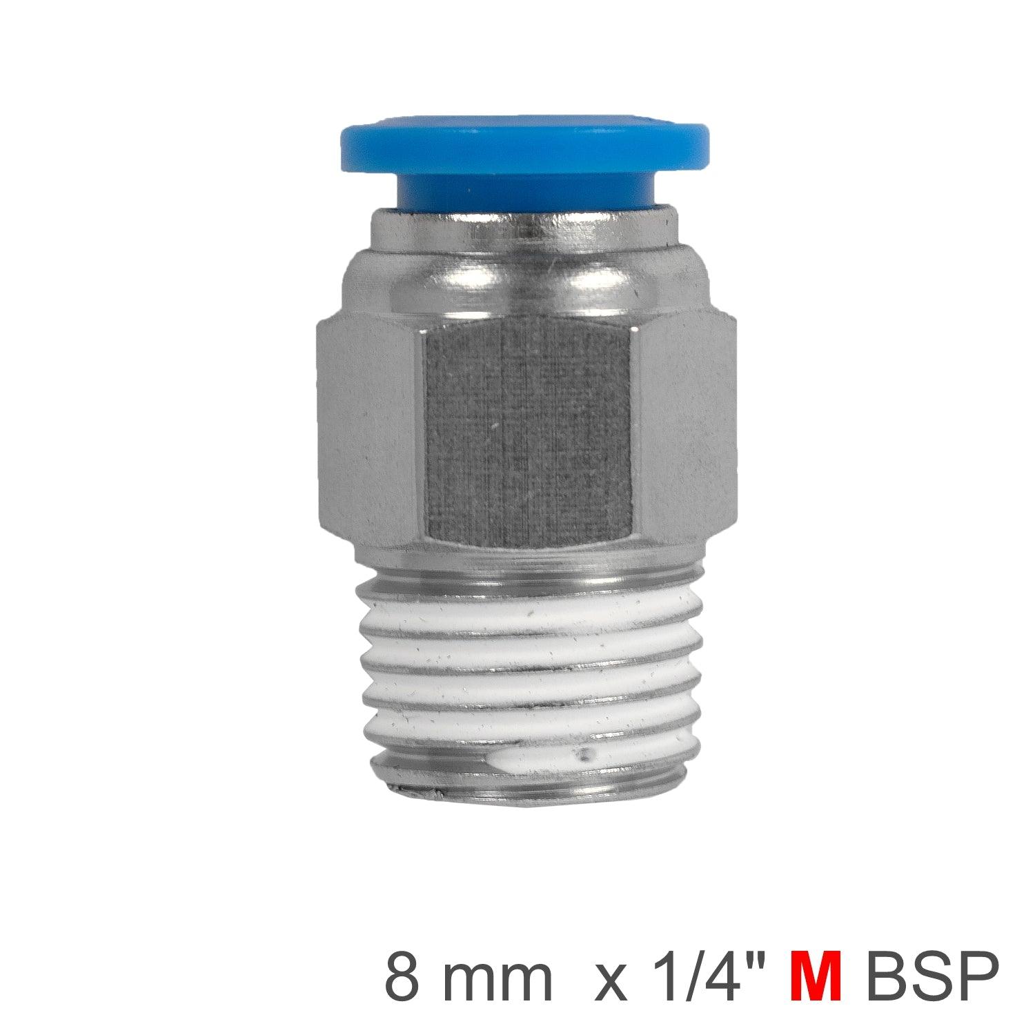 Pu Hose Fitting Straight Stud 8 Mm 1/4 M - Livestainable.co.za