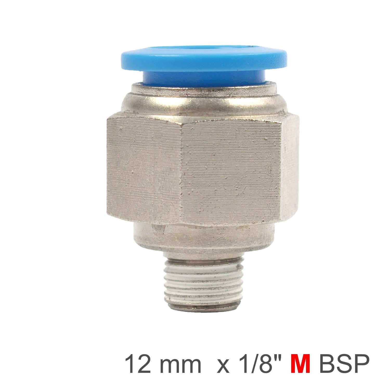 Pu Hose Fitting Straight Stud 12 Mm 1/8 M - Livestainable.co.za