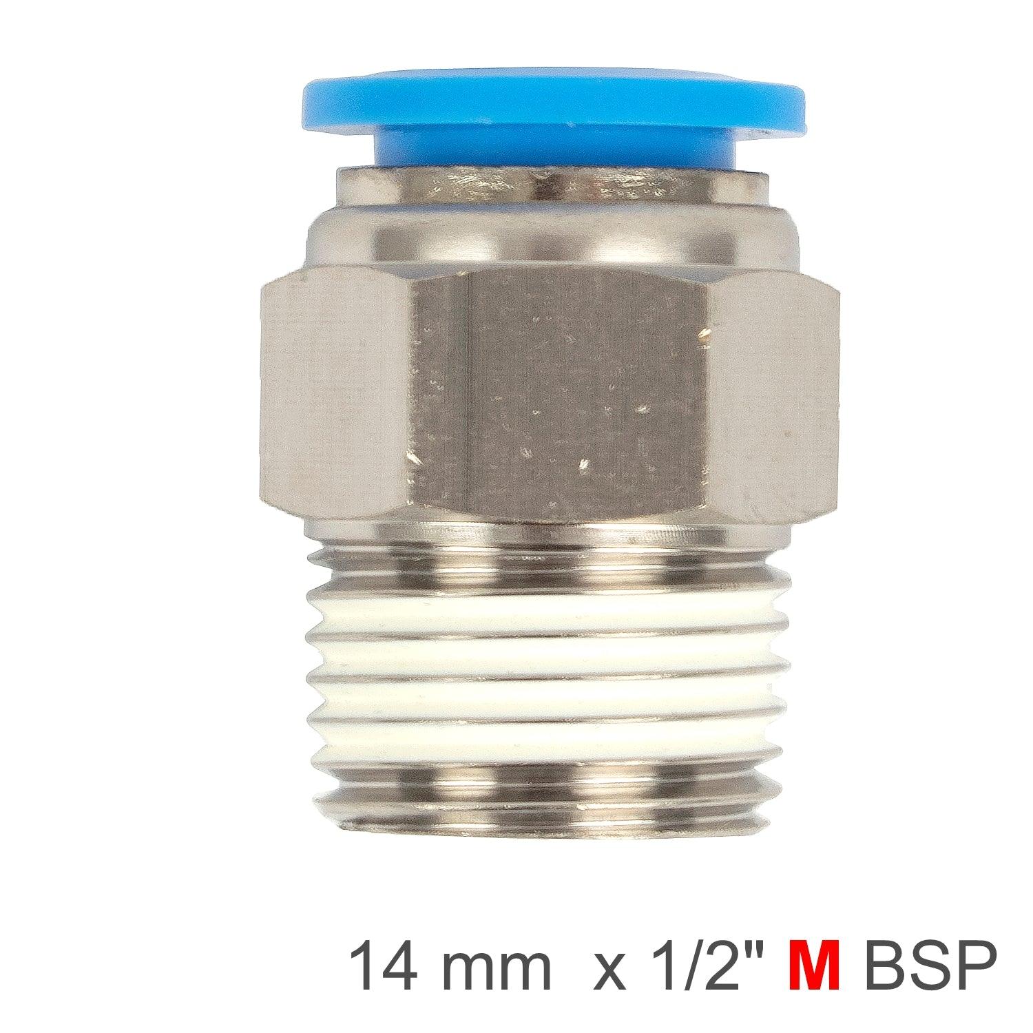 Pu Hose Fitting Straight Stud 14 Mm 1/2 M - Livestainable.co.za