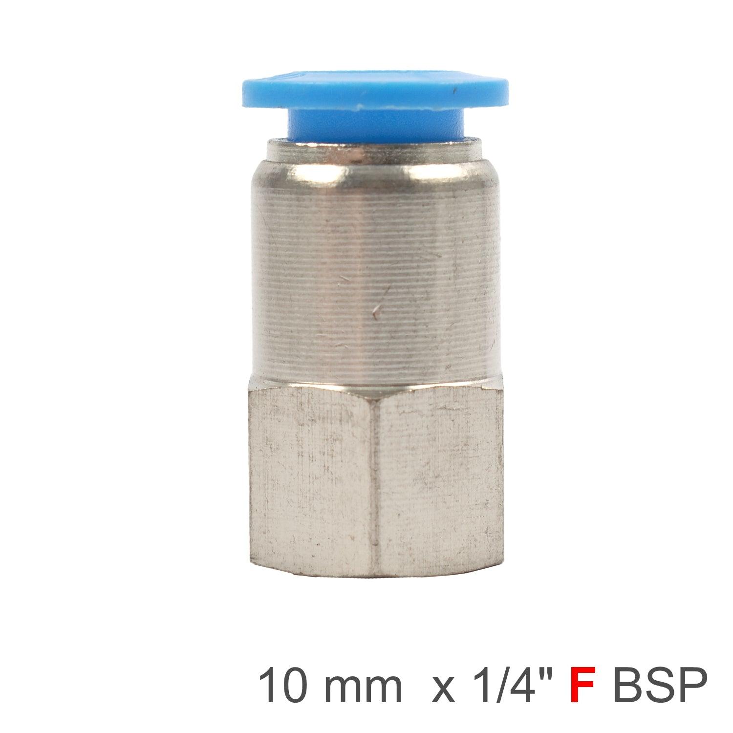 Pu Hose Fitting Straight Stud 10 Mm 1/4 F - Livestainable.co.za