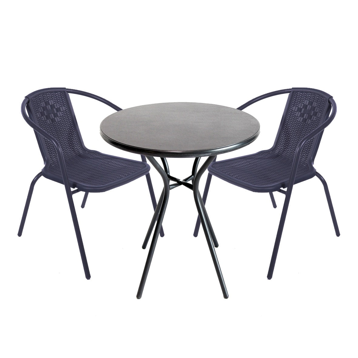Seagull 3 Piece Polymer Bistro Set
Consists Of: 2 X Bistro Chairs + 1 X 60cm Steel/Polymer Round Table