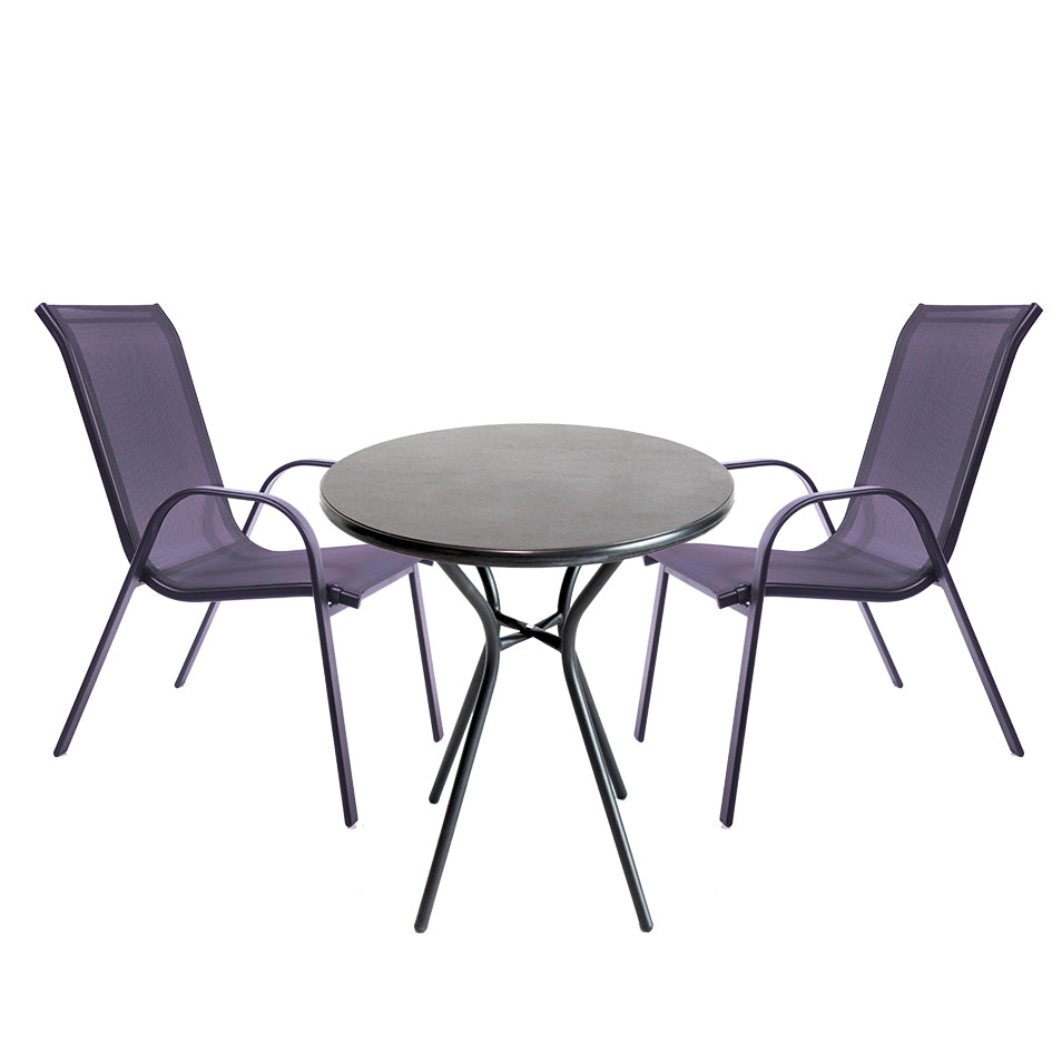 Pack Of 2 Patio Chairs With A Polymer Top Table. - Livestainable.co.za