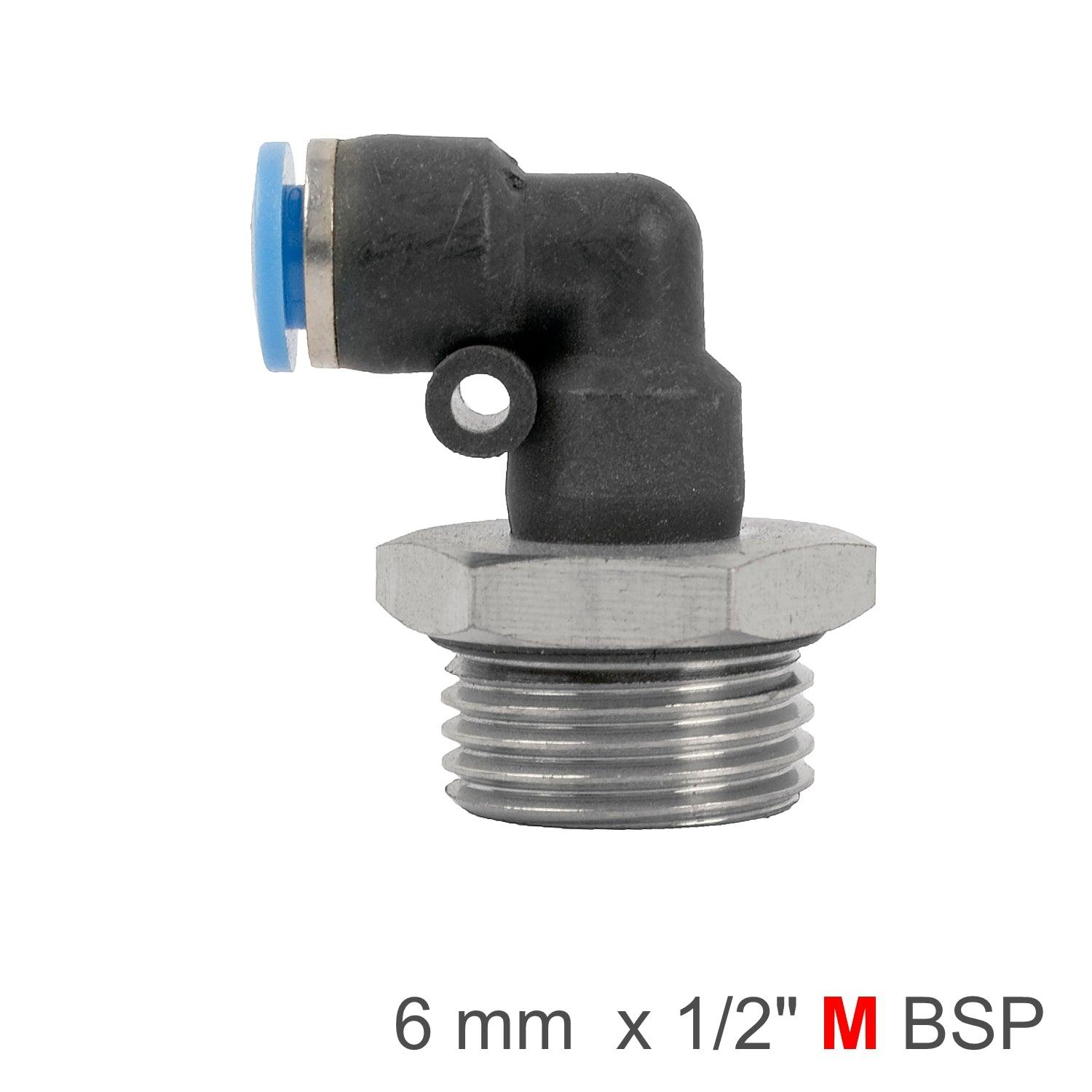 Elbow W/O Ring 6 Mm 1/2 M Pu Hose Fitting - Livestainable.co.za