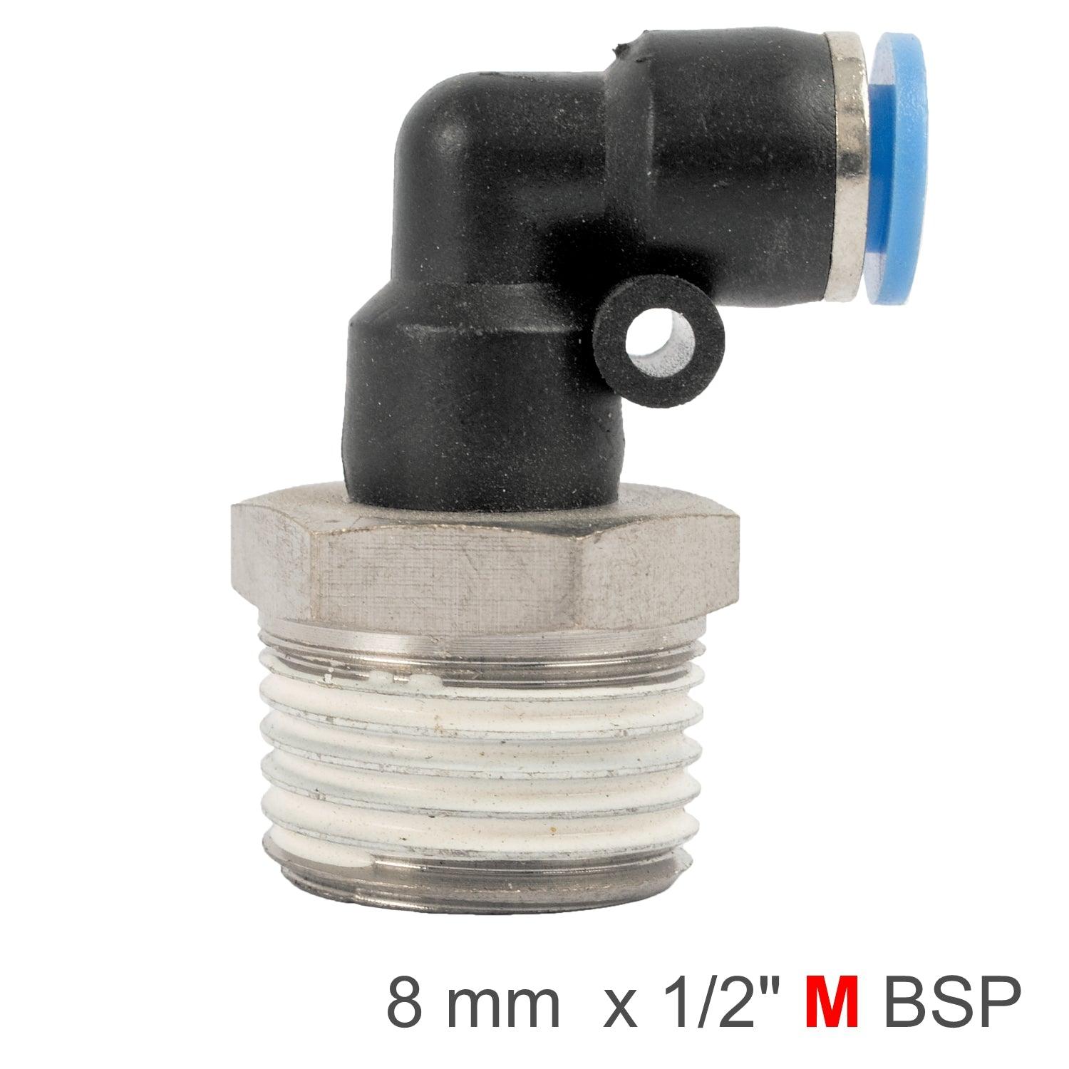 Elbow 8 Mm 1/2 M Pu Hose Fitting - Livestainable.co.za