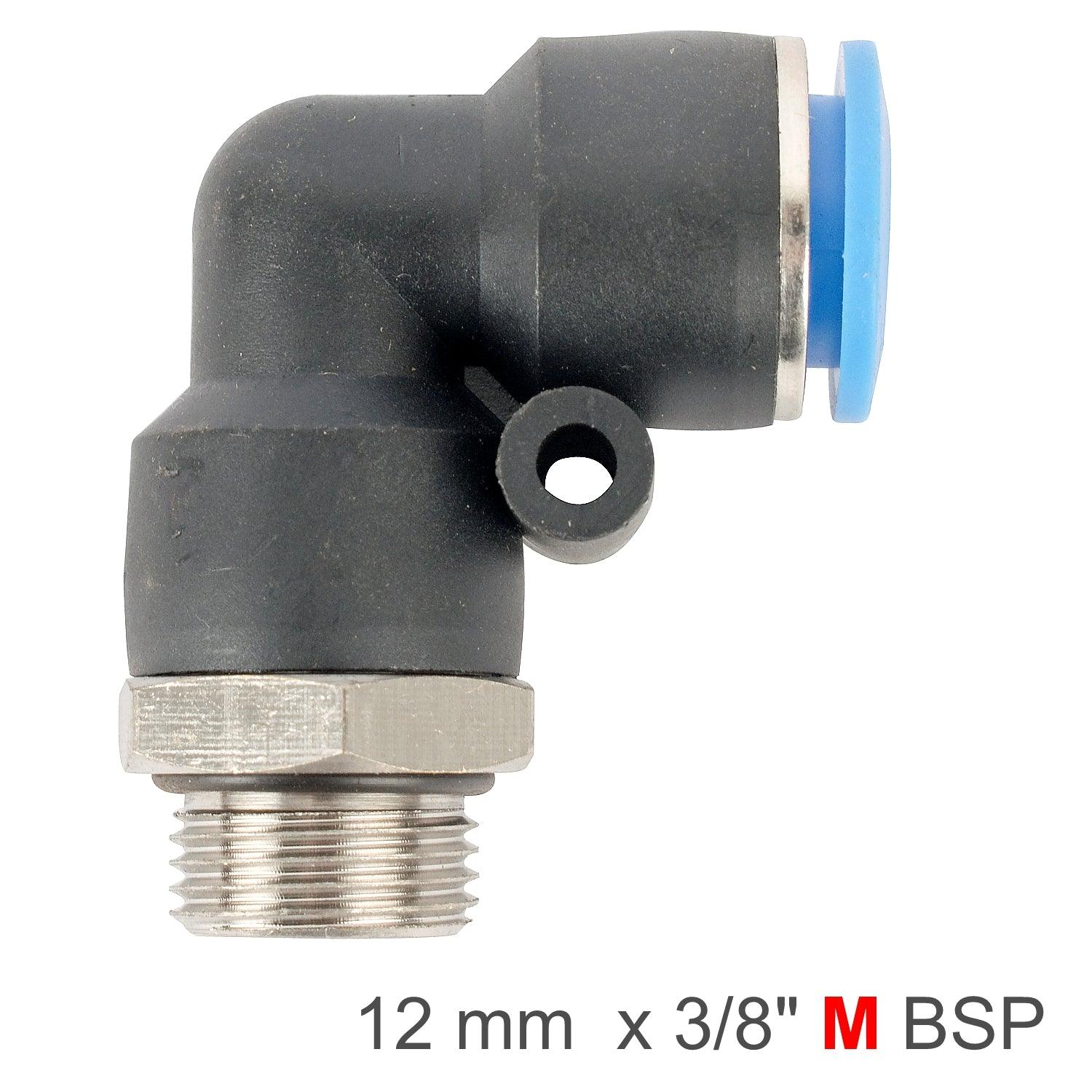 Elbow W/O Ring 12 Mm 3/8 M Pu Hose Fitting - Livestainable.co.za