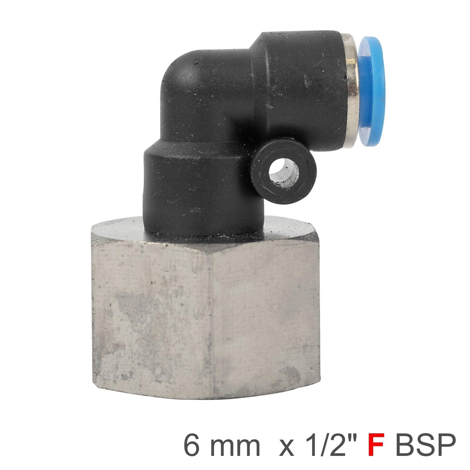 Pu Hose Fitting Elbow 6 Mm 1/2 F - Livestainable.co.za