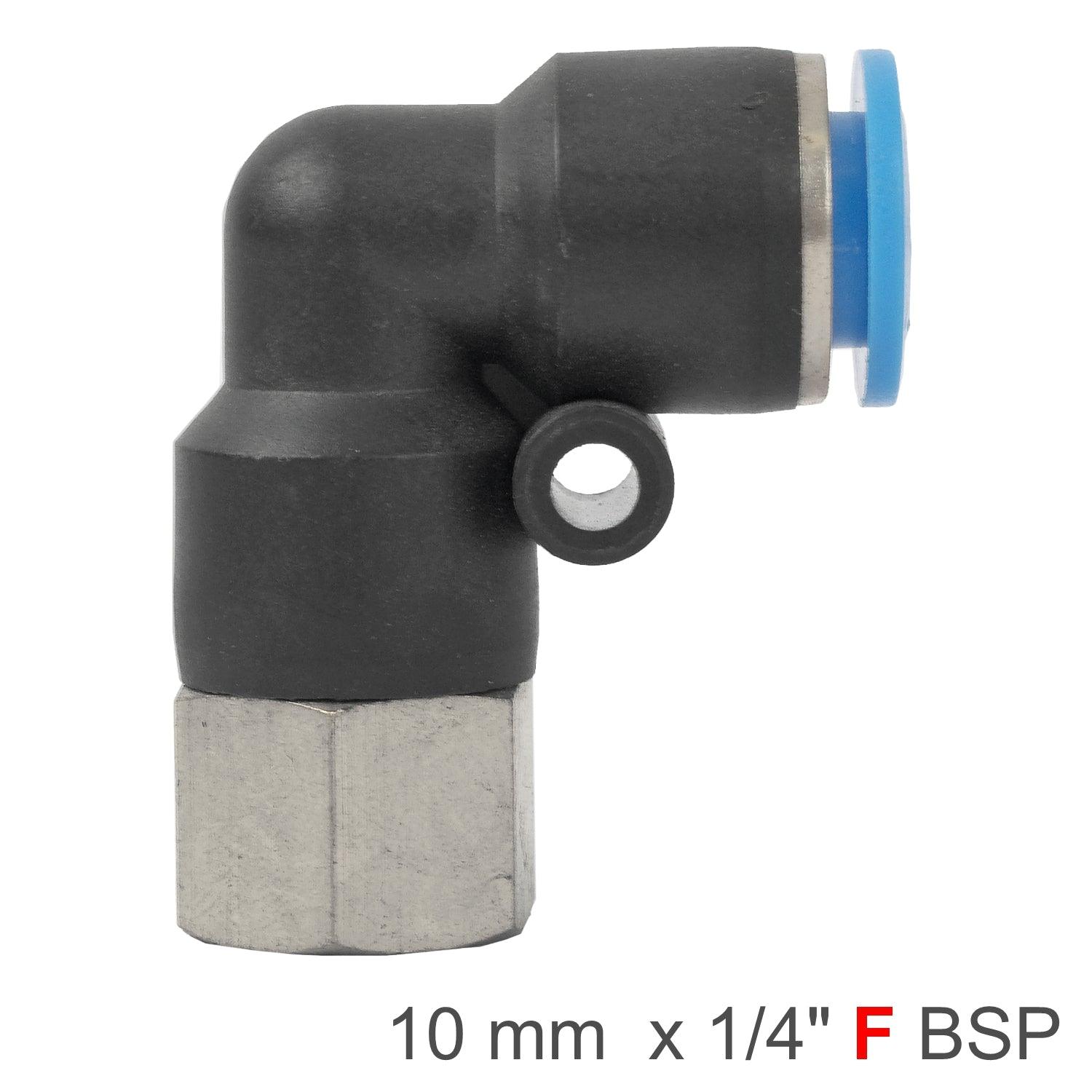 Pu Hose Fitting Elbow 10 Mm 1/4 F - Livestainable.co.za