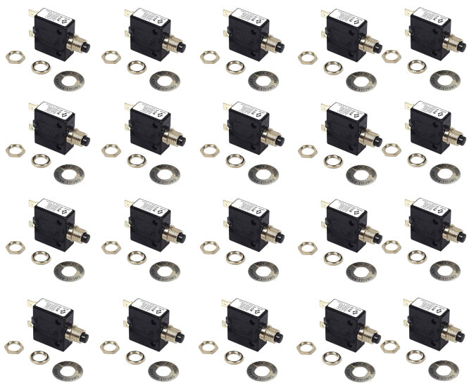 Circuit Breaker P/Mnt 250 Vac 10 A M11 Rnd Nut 50/Bag St 2 10 A