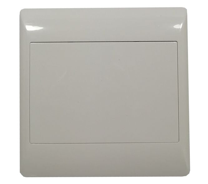 Blank Mains White Plastic Cover Plate 4x4 Sti 1130