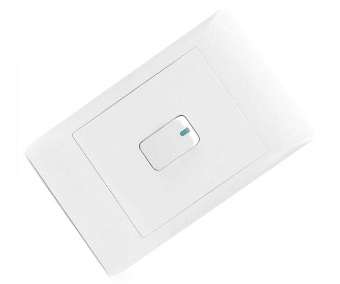 2x4 Mains Light Switch Single Lever 2 W White Sti 1010