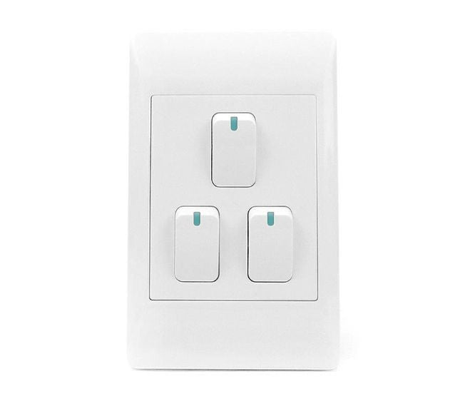 3 Levers 1 Way Wall Switch 2x4 Sti 1020