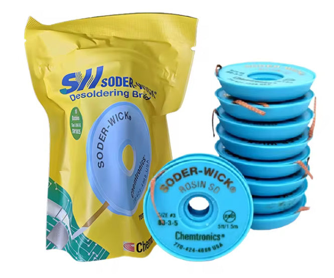 Desoldering Wick / Tape W=1.5mm Yellow L=1.5m 10/Pack Sw18025