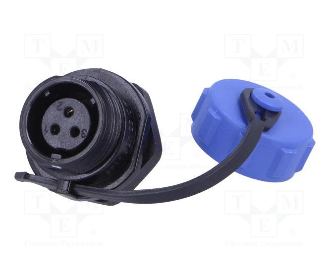 Panel Mount Socket / Female 3 P Ip67 Bayonet Sy1312/S 3 - Livestainable.co.za