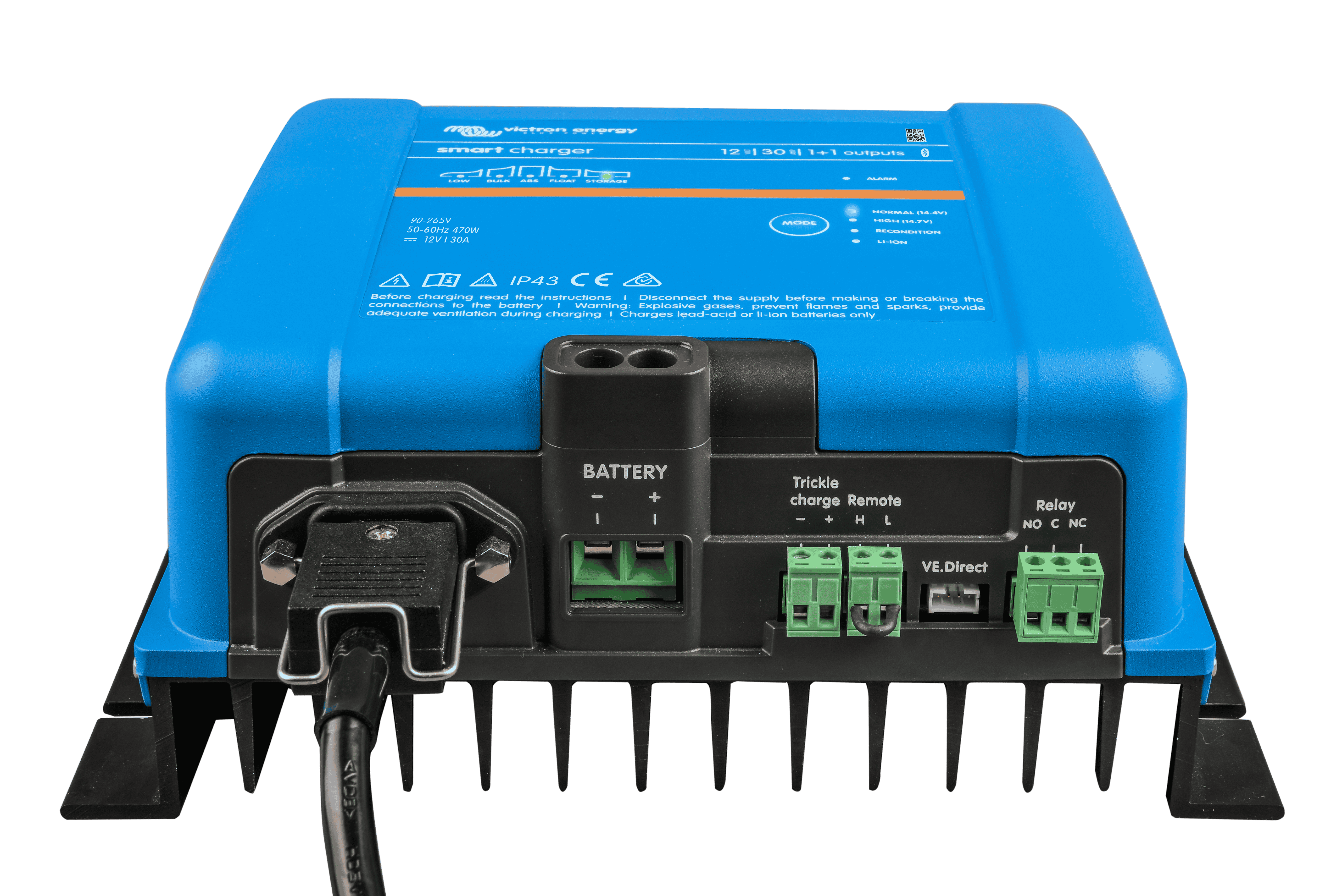 Victron Phoenix Smart IP43 Charger 12V/30A with 3 Outlets 120-240V - Livestainable.co.za