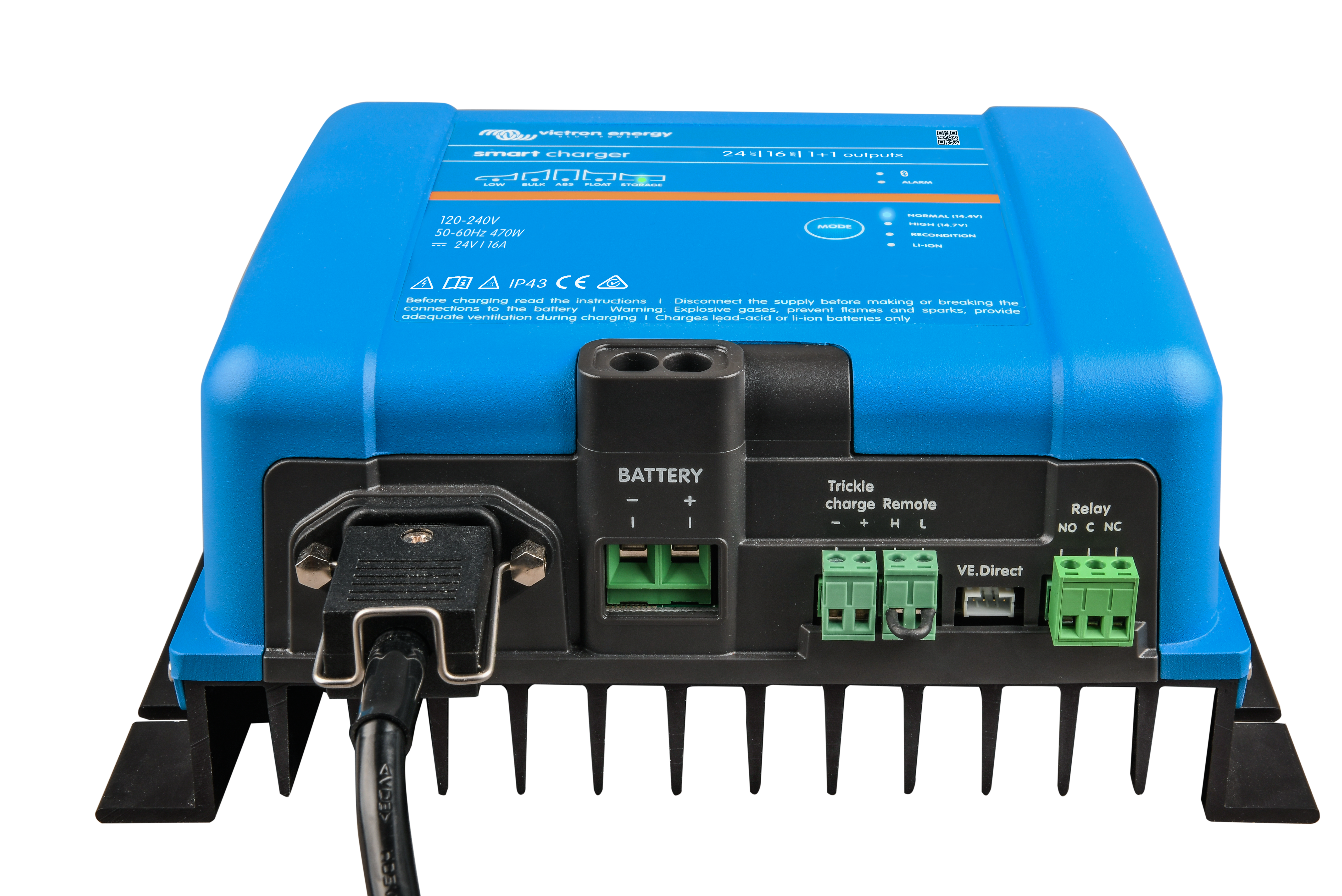 Victron Phoenix Smart IP43 Charger 24/16 (1+1) 120-240V - Livestainable.co.za