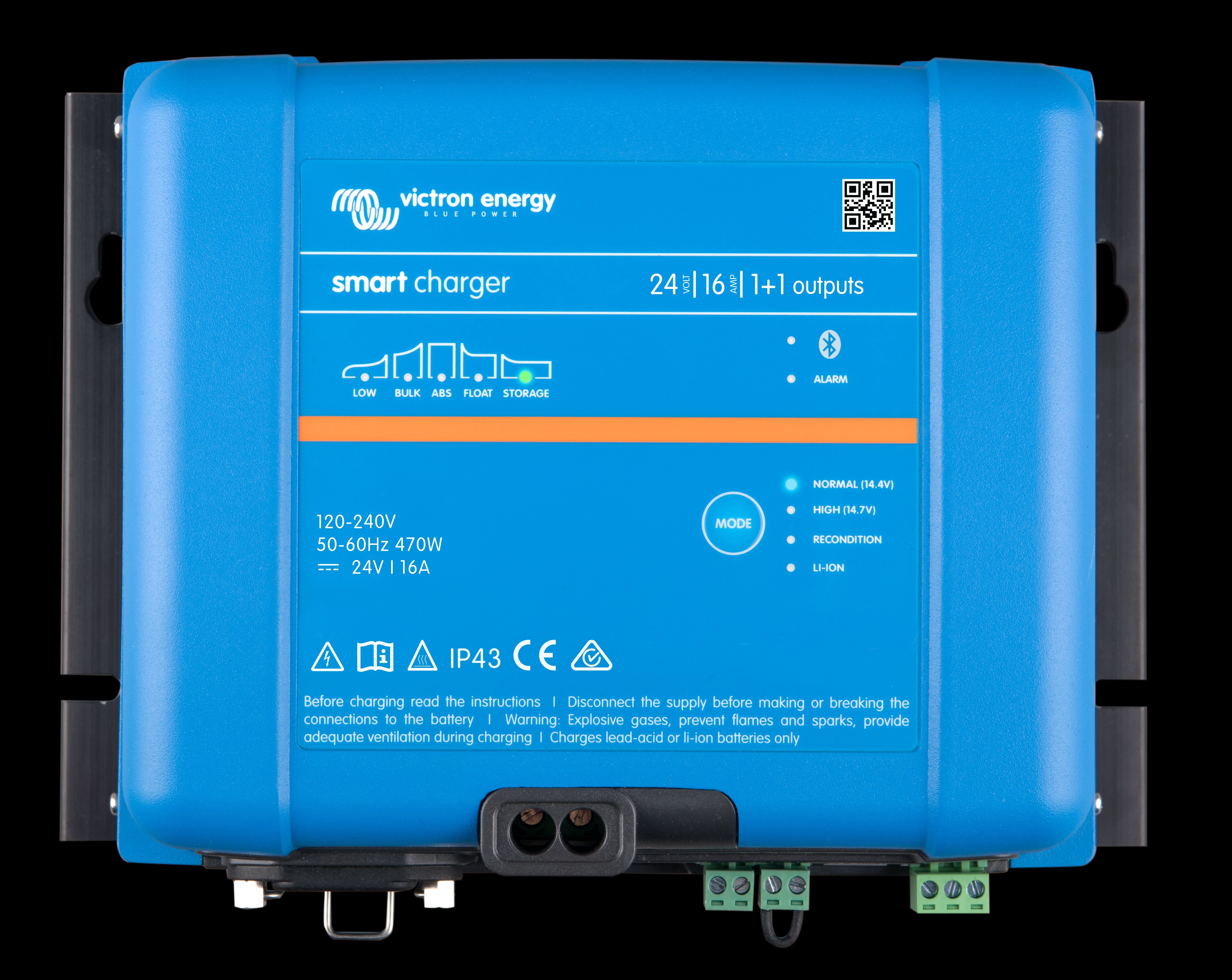 Victron Phoenix Smart IP43 Charger 24/16 (1+1) 120-240V - Livestainable.co.za