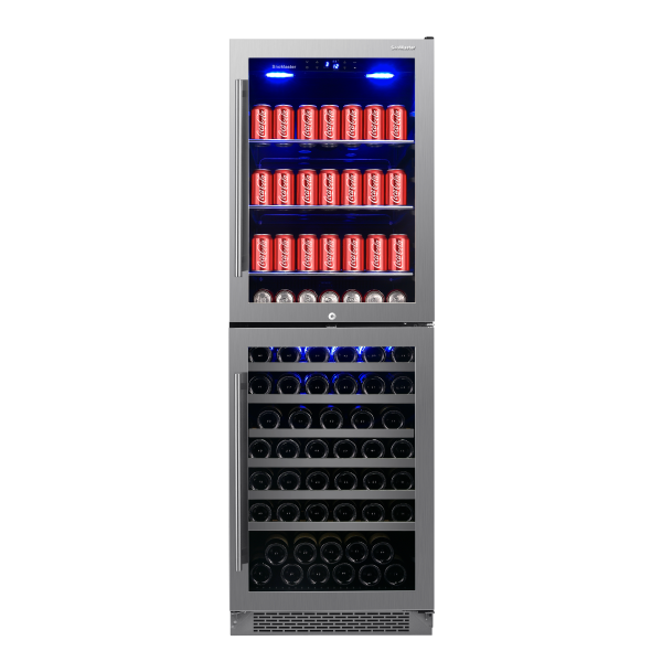 SnoMaster - 206L + 75 Bottle Upright Double Door Beverage/Wine Coioler