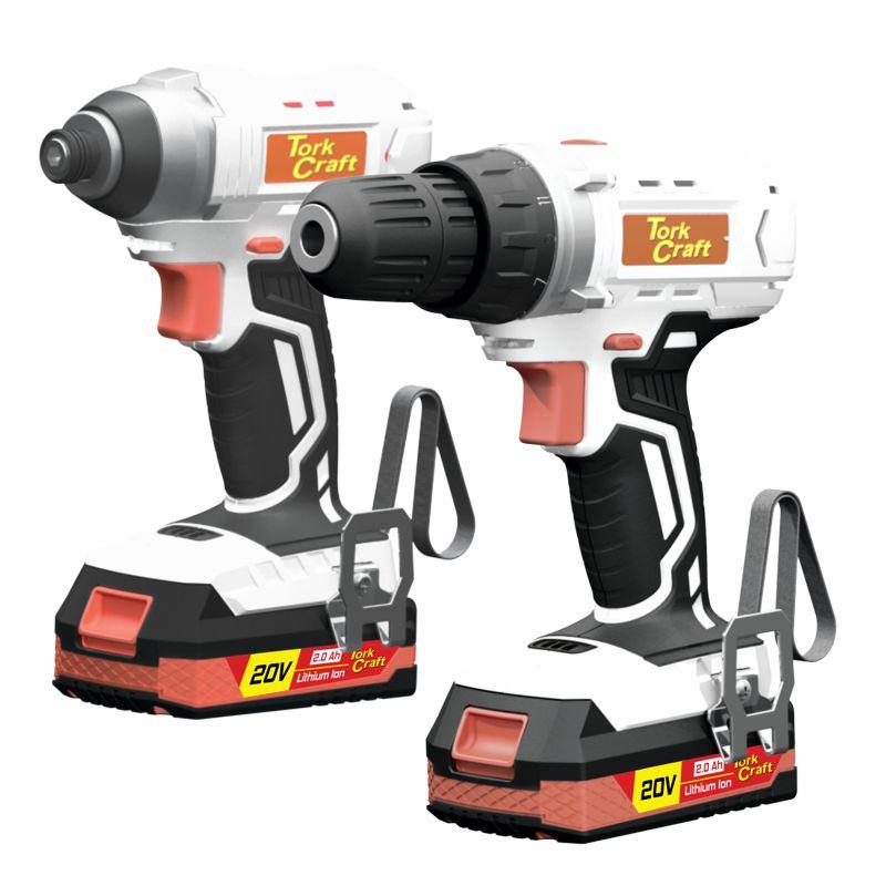 Drill & Impact Driver Twin Pack 20 V 2 X 2.0 Ah Bat Std Charg Carry Bag - Livestainable.co.za
