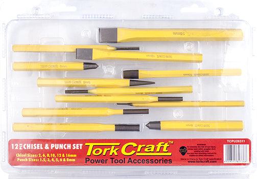 Tork Craft Chisel And Punch Set 12 Pc - Livestainable.co.za