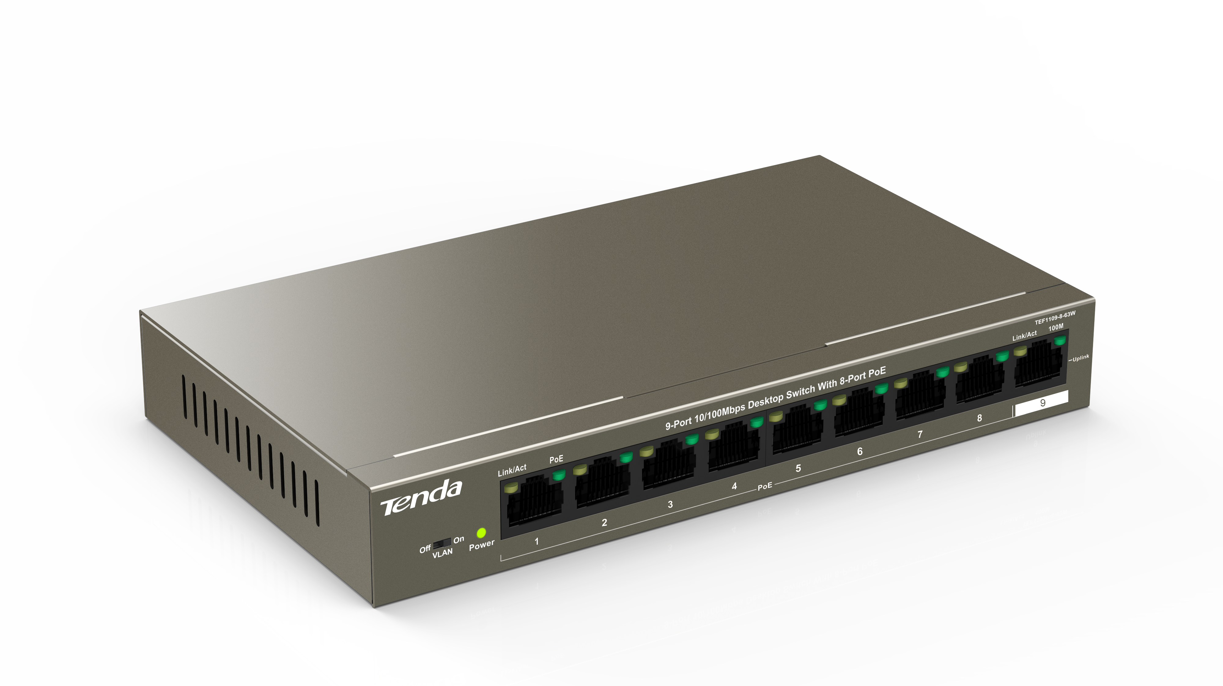 Tenda 9-Port 10/100Mbps Desktop Switch With 8-Port PoE