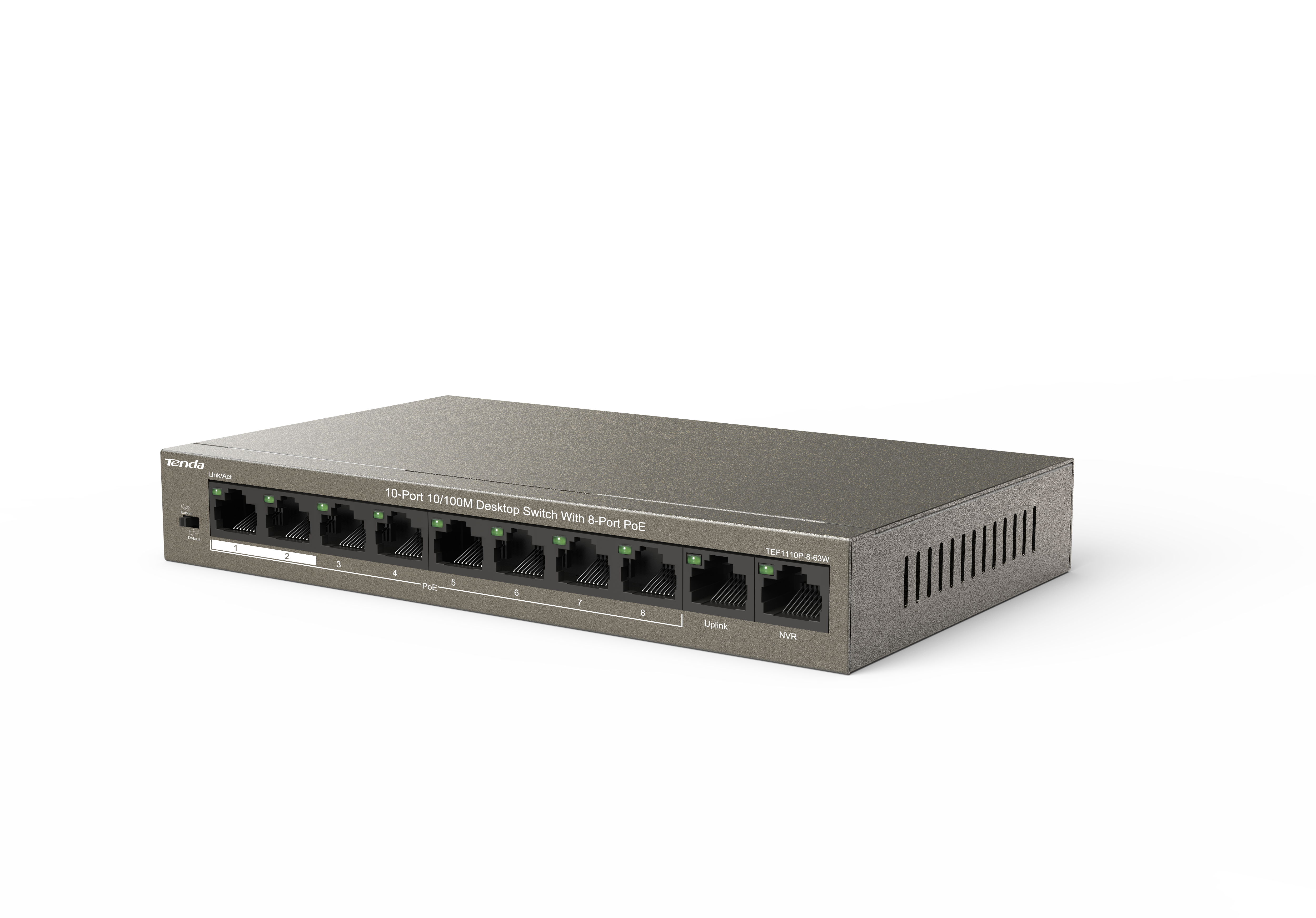 Tenda 10-Port 10/100M Desktop Switch With 8-Port PoE