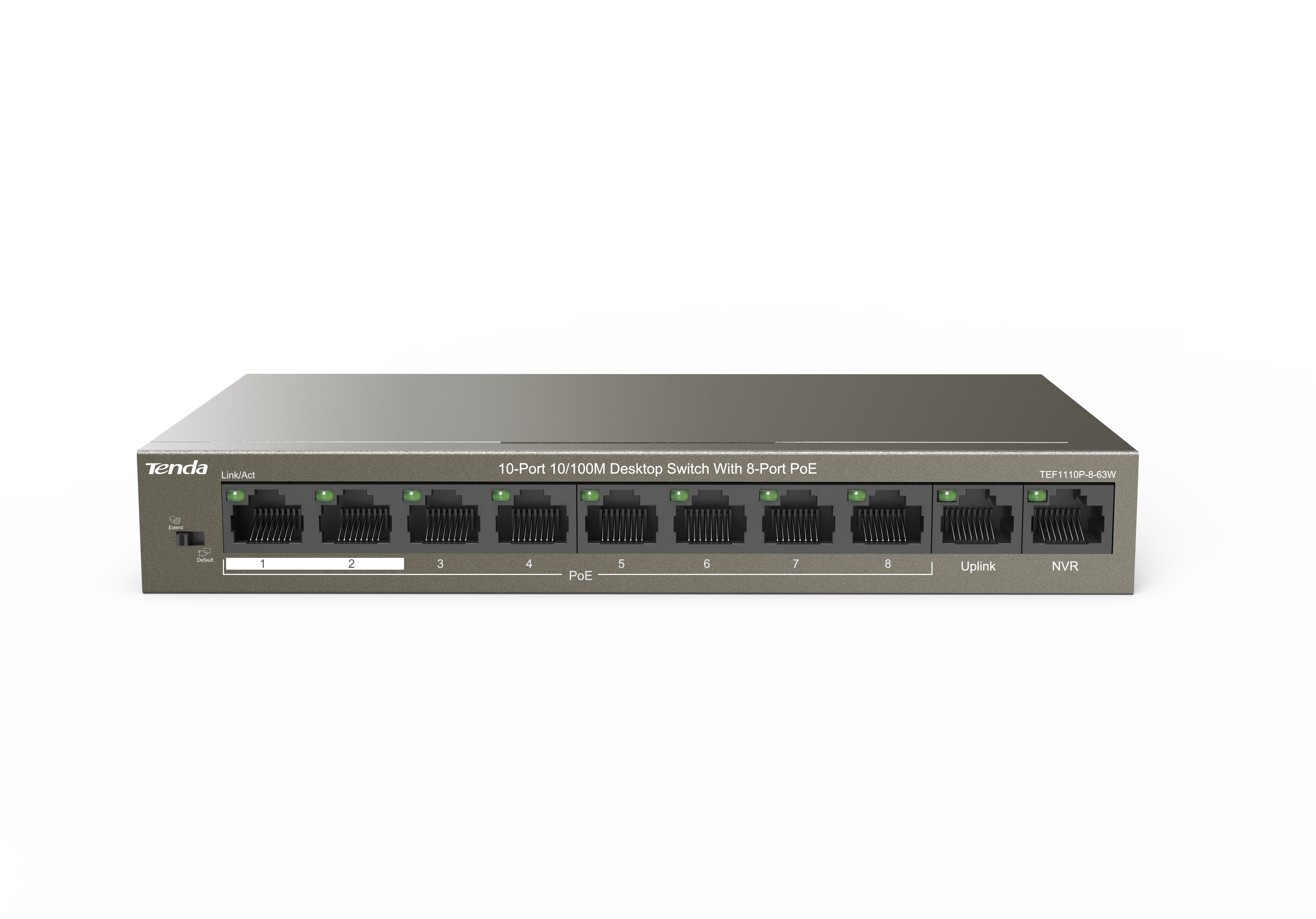Tenda 10-Port 10/100M Desktop Switch With 8-Port PoE