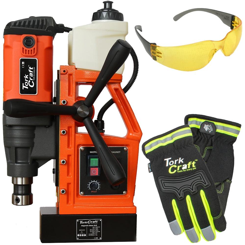 Mag. Base Drill Tcmd0035 Hd + A5 Anti Cut Glove Lar Gl102 + Eye Wear B5 - Livestainable.co.za