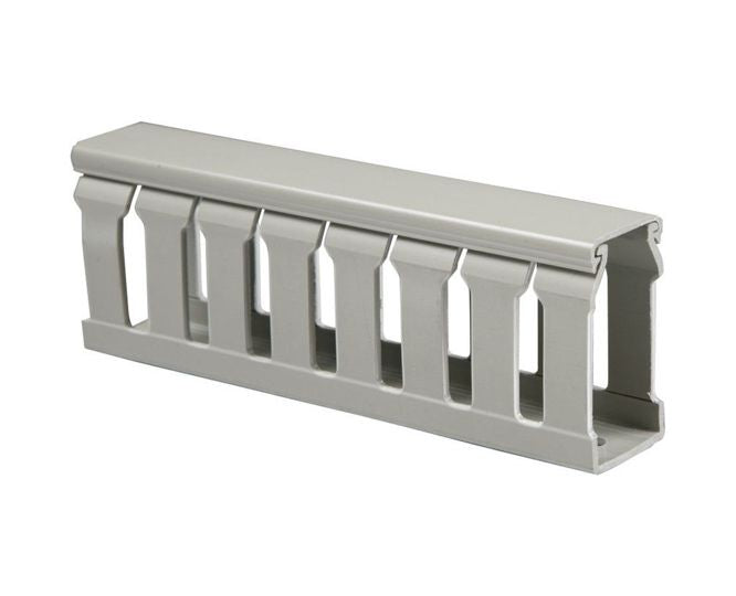 Plastic Trunking Slotted 25x60x2 M Grey Ts 25 X60