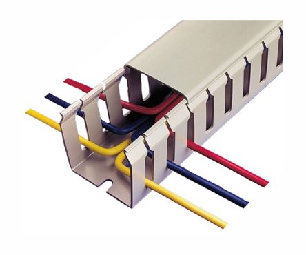 Plastic Trunking Slotted 40mm Wide X 100mm High 2 M Long Ts 40 X100