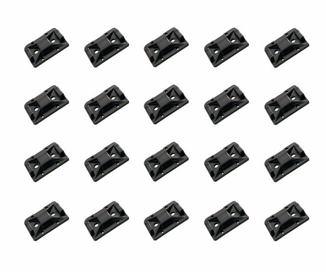 Self Adhesive Blk Cable Support 30x30x 4.4mm Debulk Ty8 Bk / Hc101