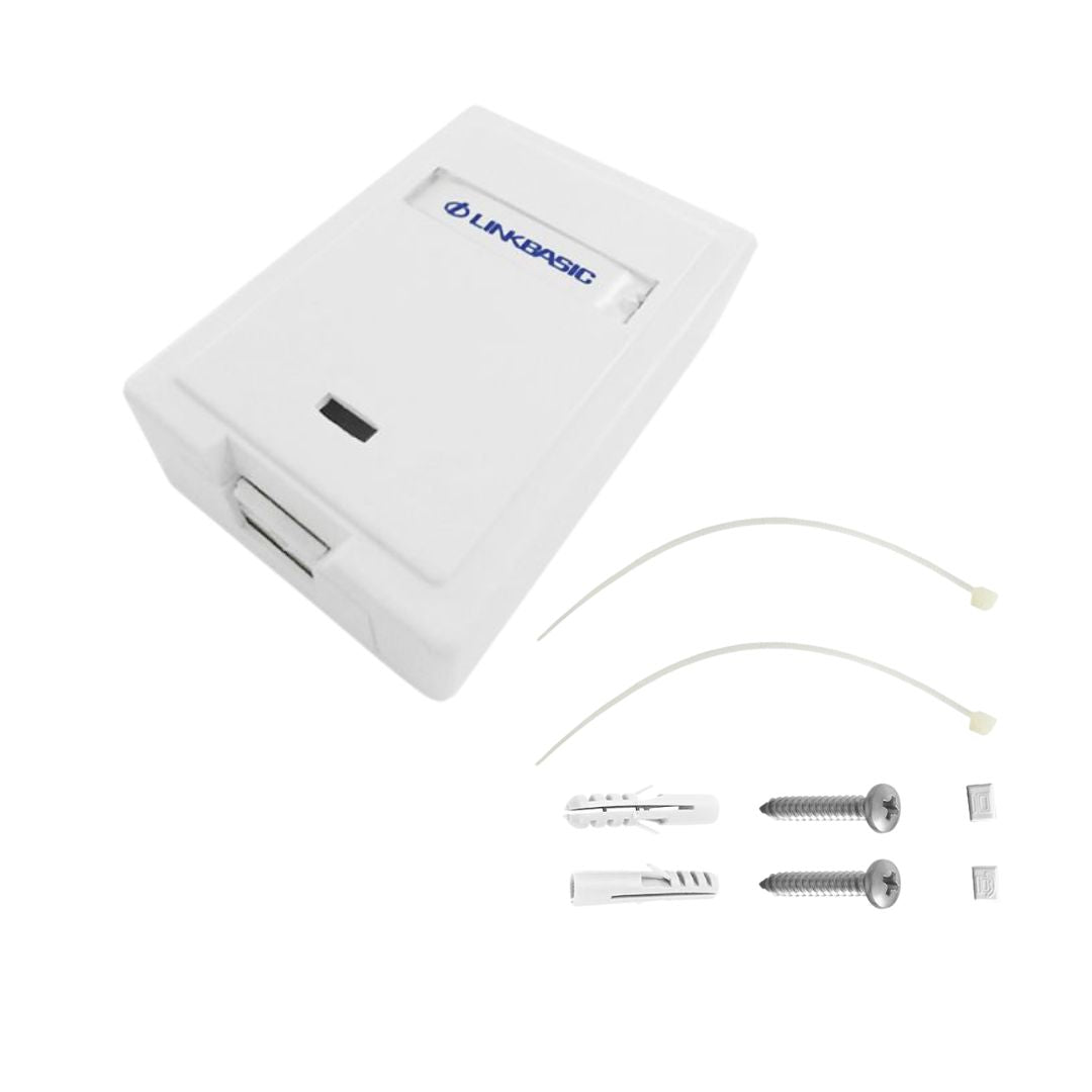 Cat 5E/6 Single Mount Surface Box