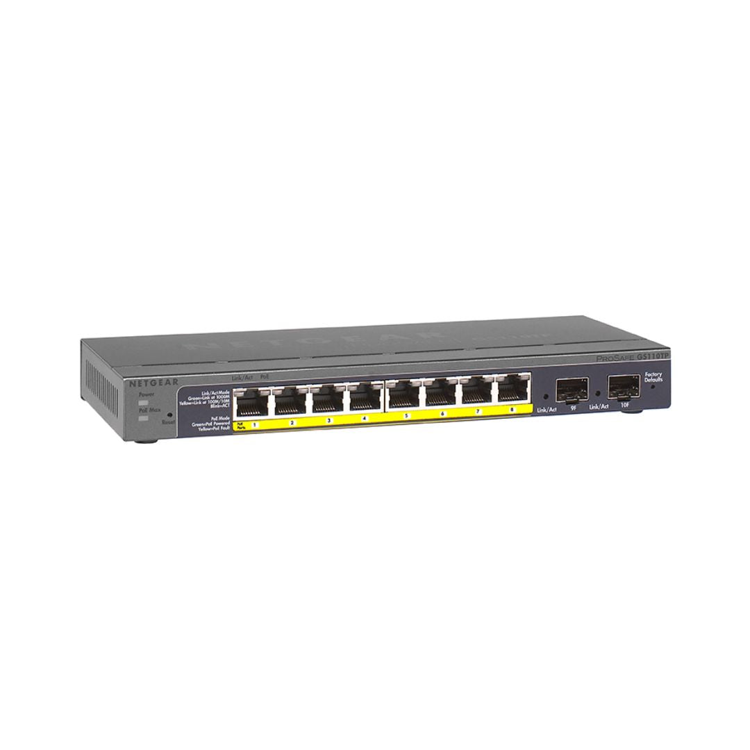 Netgear Gigabit Smart Managed Switch 8 Port: 8x Ethernet ; 2x SFP, 46W