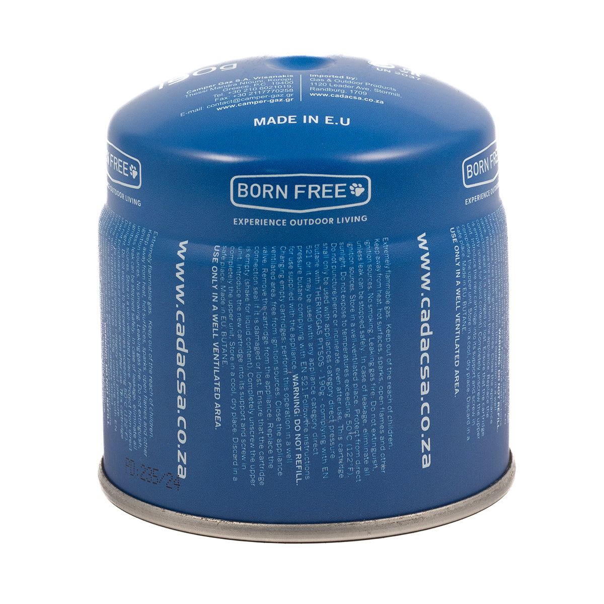 Cadac Born Free 190 G Piercable Gas Cartridge