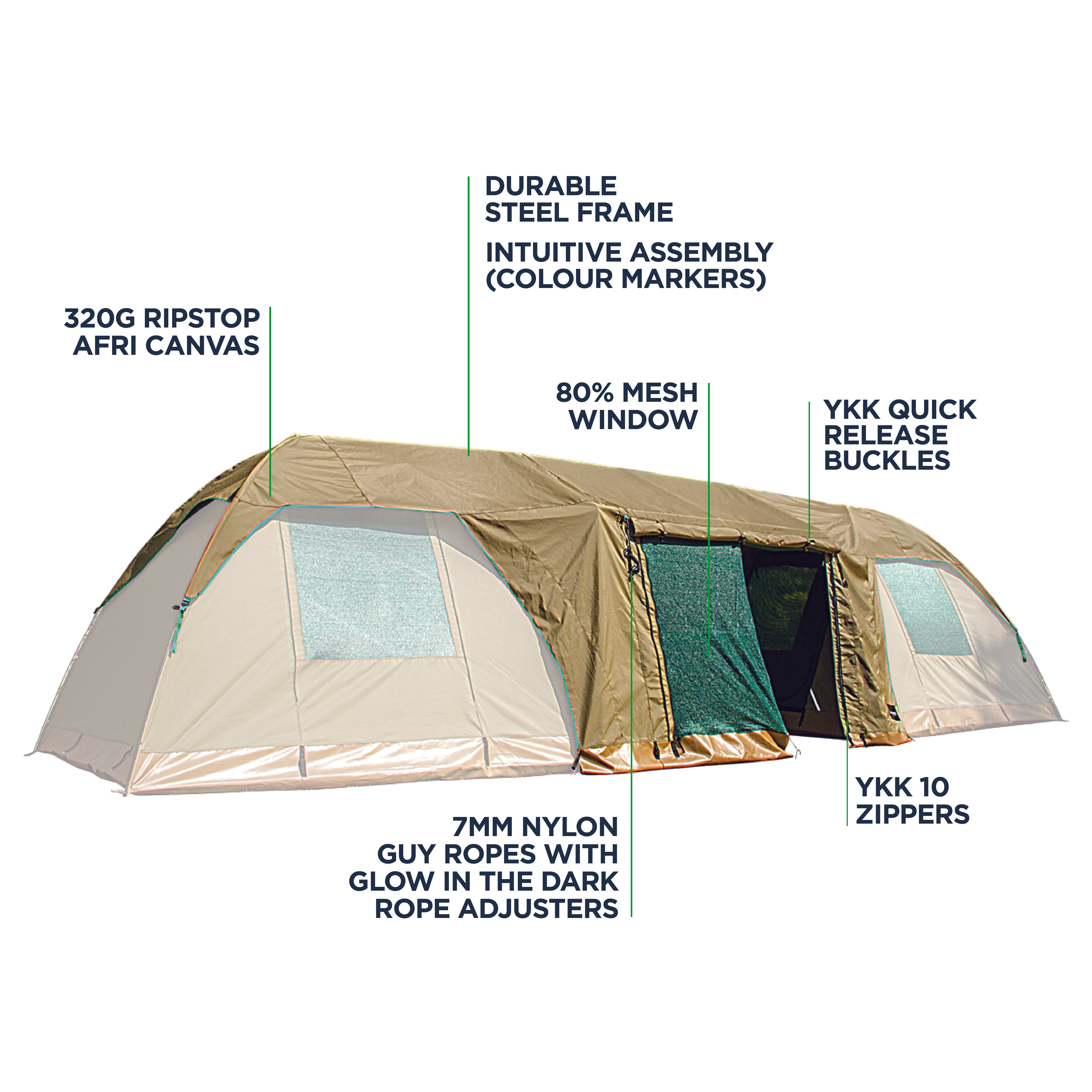 Kaufmann X Afri Canvas Tent Double Dome Connector