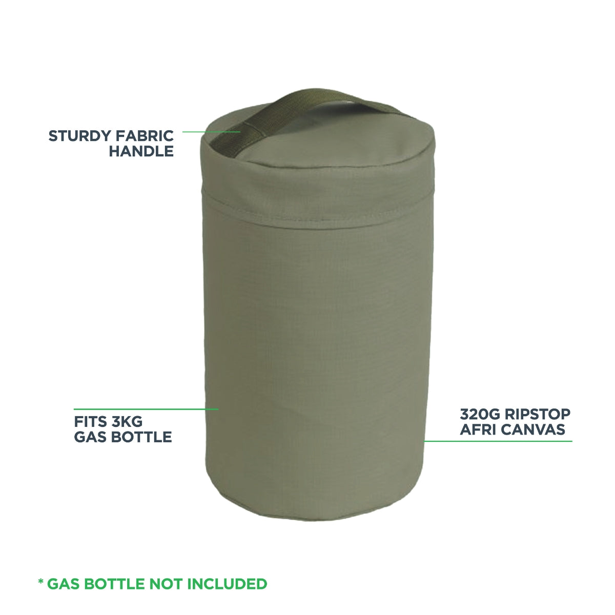 Kaufmann X Afri Canvas Gas Cylinder Bag 3 Kg