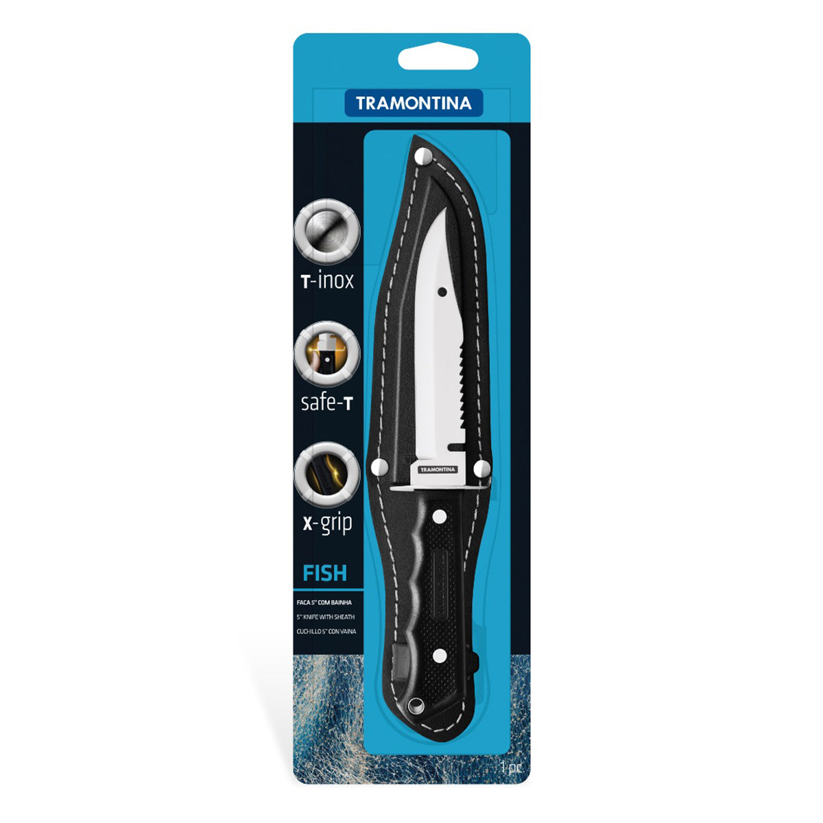 Tramontina Bowie Fish Knife Includ Pouch 13 Cm Bp