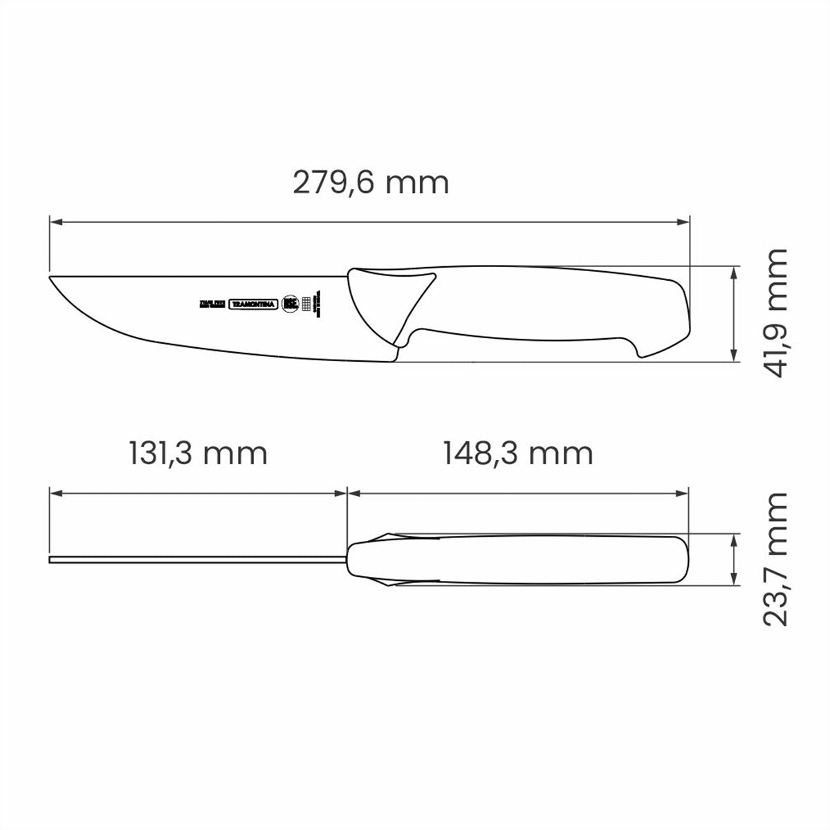 Tramontina Professional Butcher Knife 15 Cm White