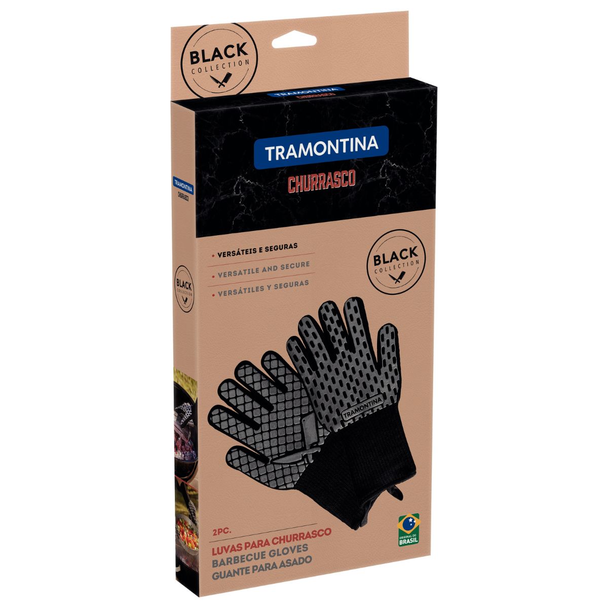 Tramontina 2 Pcs Braai Gloves Churrasco Black