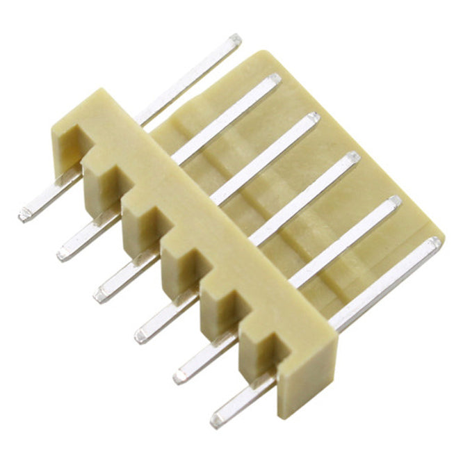 Header Sil Straight 6 W F/L 2.54mm Cream White W2542 L 06