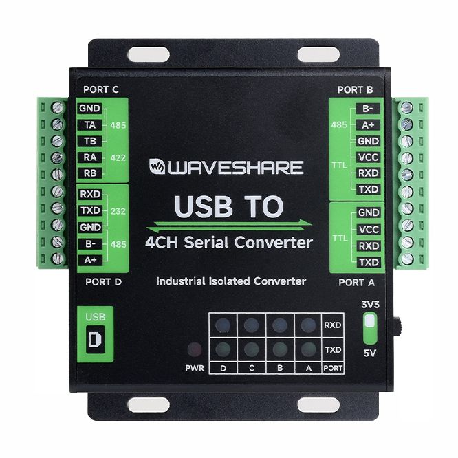 Usb To 4 Ch To Rs232/485/422/Ttl Converter 5 V / 3.3 V 25790
