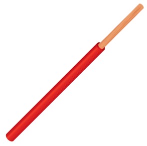 Wire Solid 0.34 1.6 Mm Red Mpq=50 Ul1007 Solid Awg22 Red *Dbk*