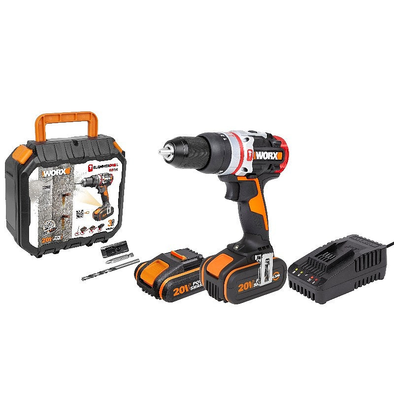 WORX Slammer 3-In-1 Active Hammer Drill 20V Kit
