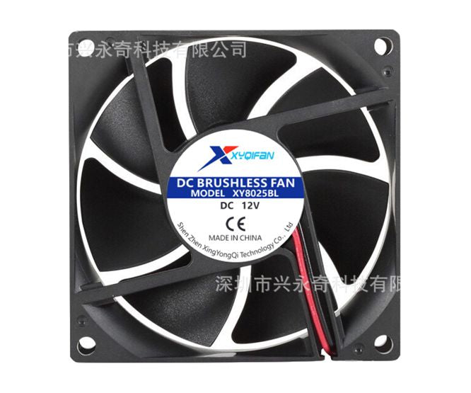 12 V Axial Fan 80sqx25mm Bal 41 Cfm 2 Wire Xd8025 B12 M