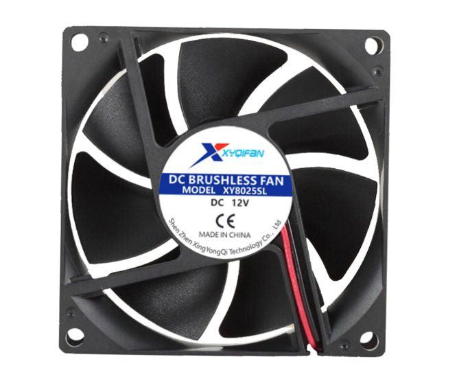 12 V Axial Fan 80sqx25mm Sleeve 43.5 Cfm Leads (?) Xy8025 Sl - Livestainable.co.za