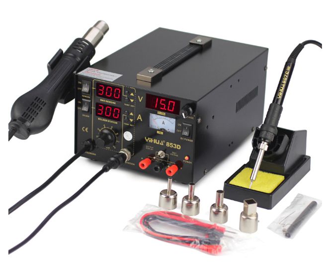Soldering Station Temp & Volt Display 220 V W/Eu Plug 853 D