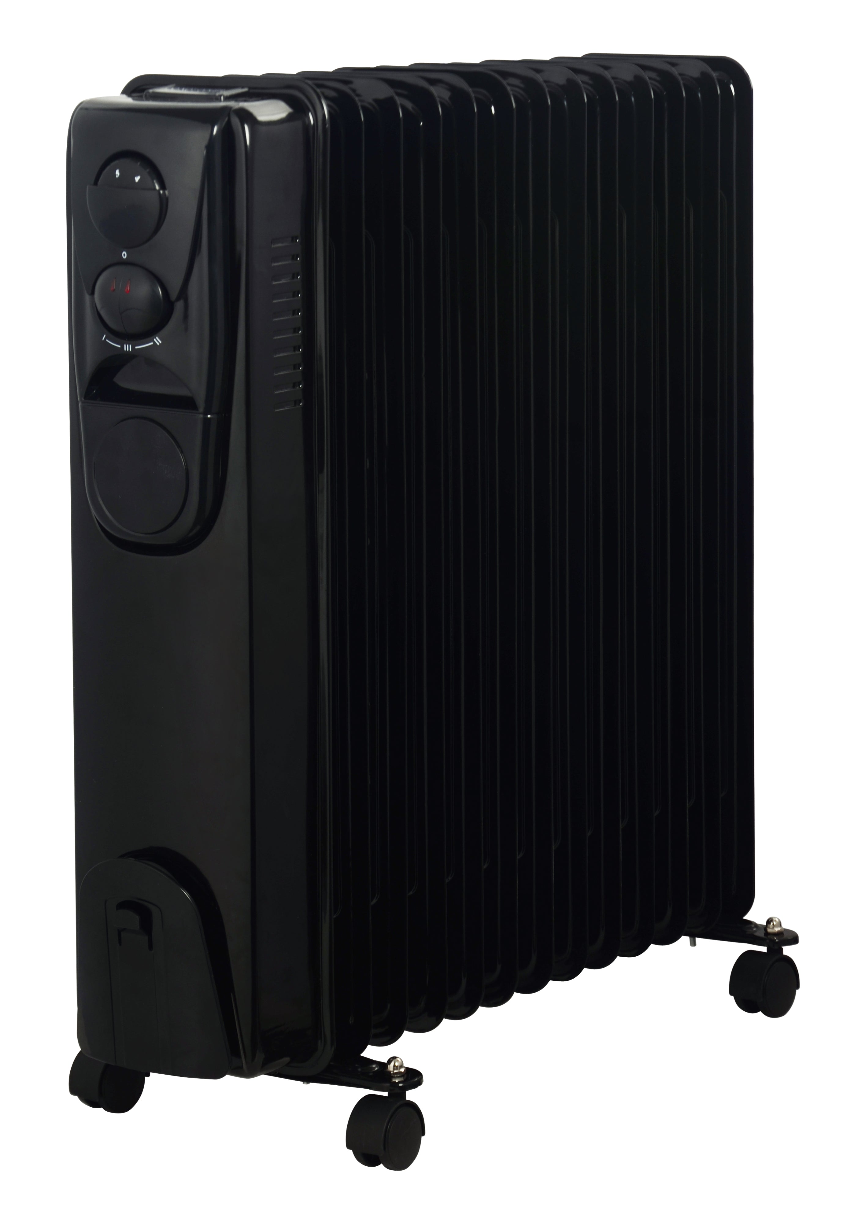 13 Fins 2500 W Oil Filled Heater Glossy Black