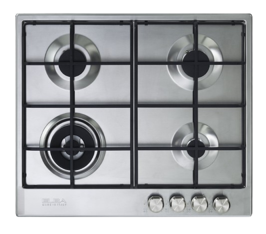 Elba Elio Lite 60Cm 4 Burner Gas Hob -Stainless Steel