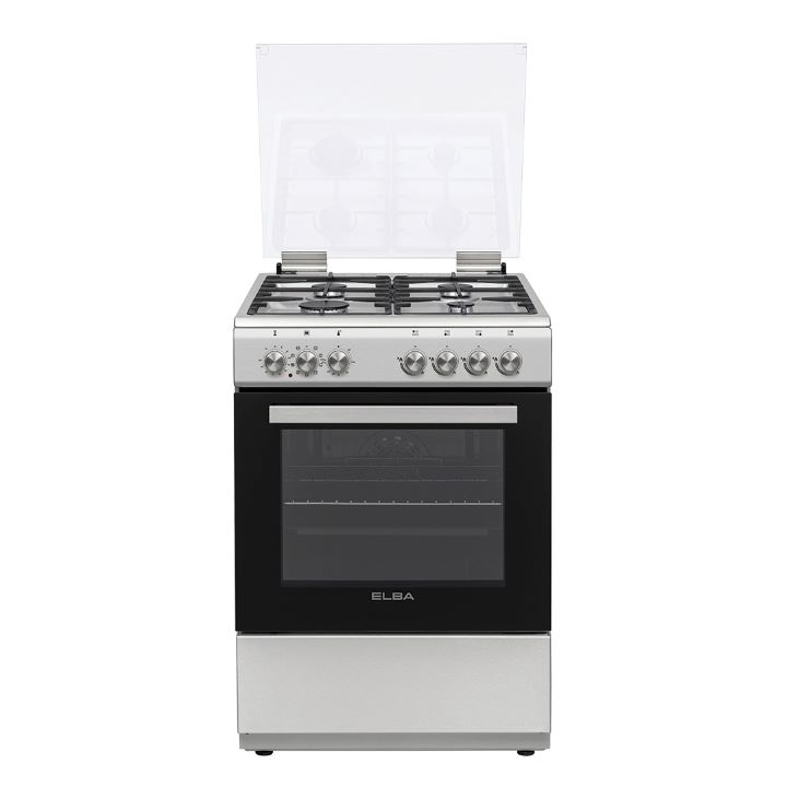 Elba Essential 60Cm 4 Burner Cooker With Electric Oven-Stainless Steel